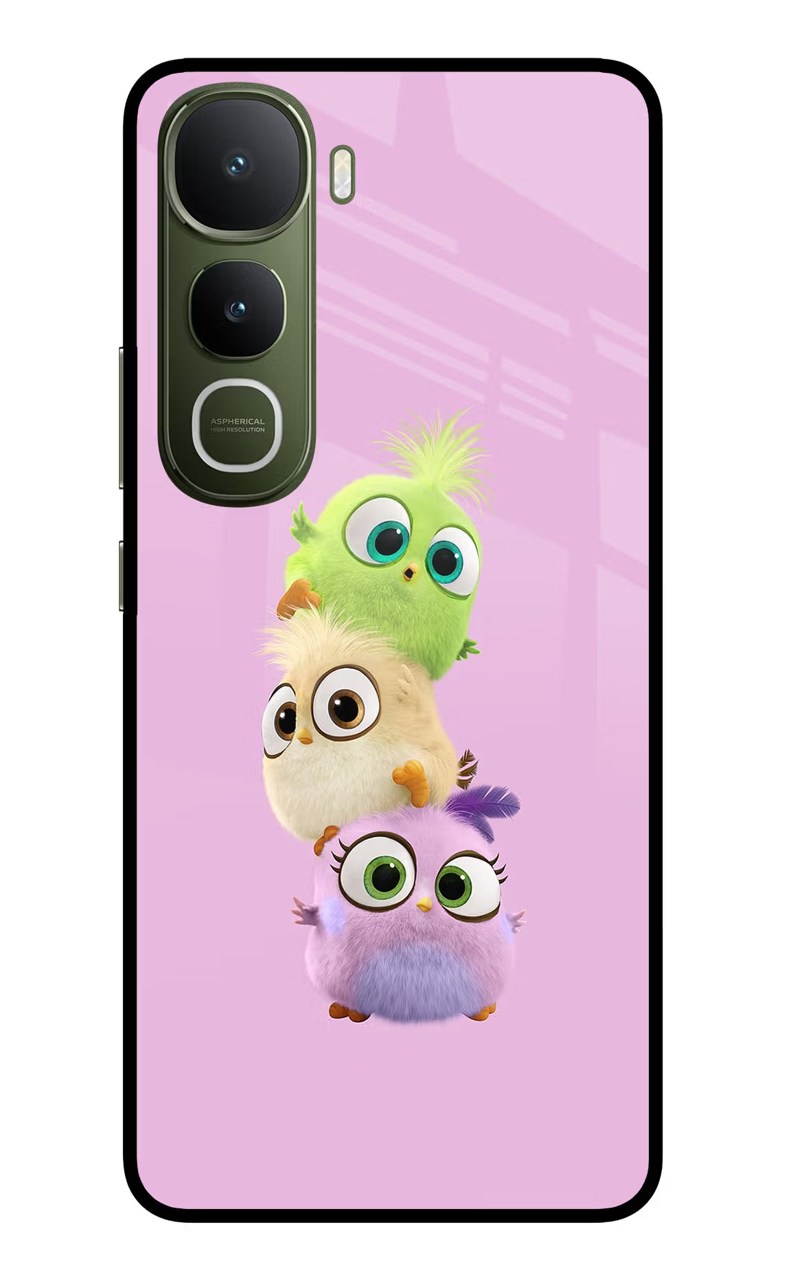 Cute Little Birds Vivo Y400 5G Glass Case Back Cover by Casekaro