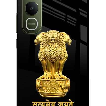 Satyamev Jayate Golden Vivo Y400 5G Glass Case