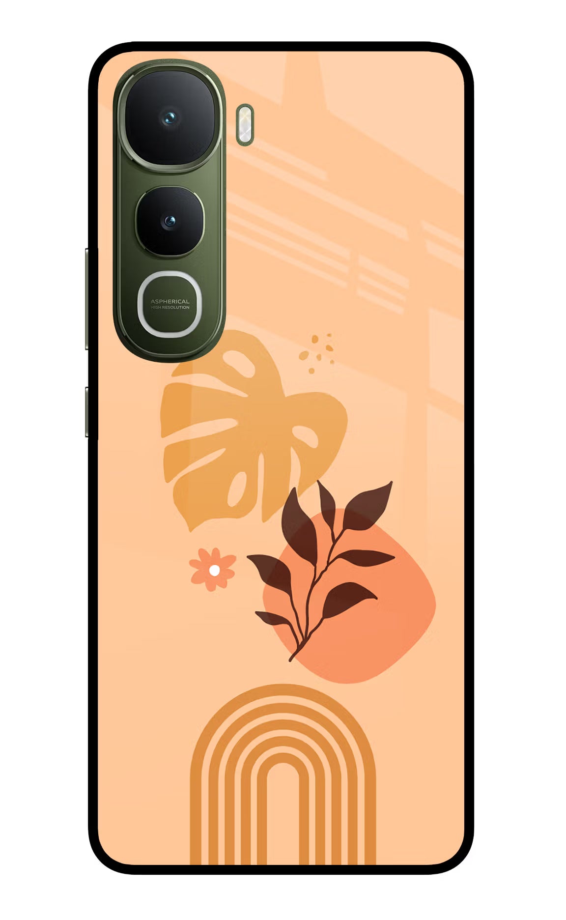 Bohemian Art Vivo Y400 5G Glass Case Back Cover by Casekaro