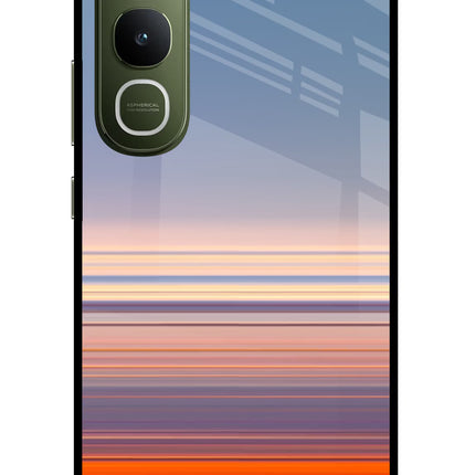 Morning Colors Vivo Y400 5G Glass Case Back Cover by Casekaro