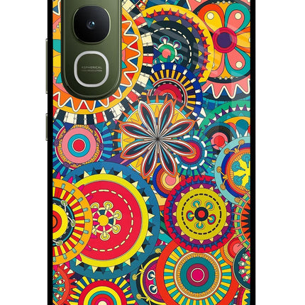 Gol Gol Art Vivo Y400 5G Glass Case Back Cover by Casekaro