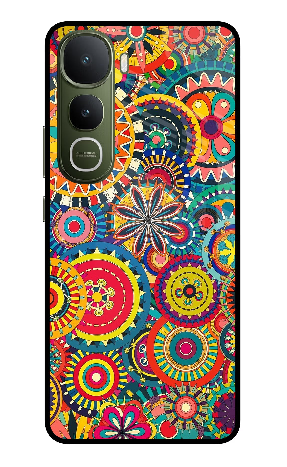 Gol Gol Art Vivo Y400 5G Glass Case Back Cover by Casekaro