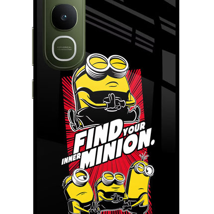 Find your inner Minion Vivo Y400 5G Glass Case Back Cover by Casekaro
