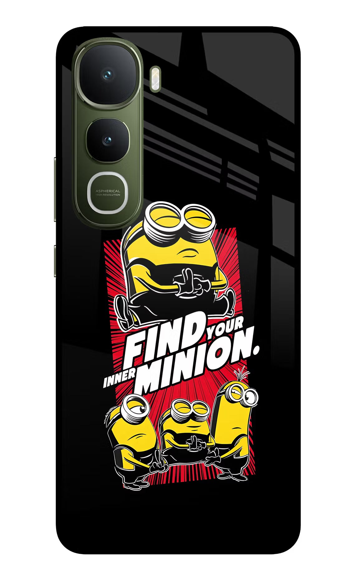 Find your inner Minion Vivo Y400 5G Glass Case Back Cover by Casekaro