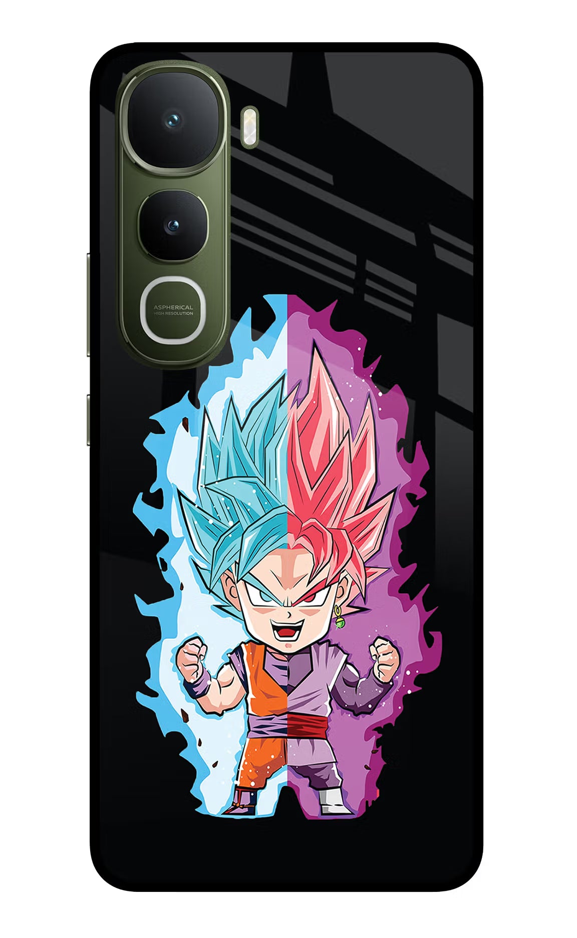 Chota Goku Vivo Y400 5G Glass Case Back Cover by Casekaro