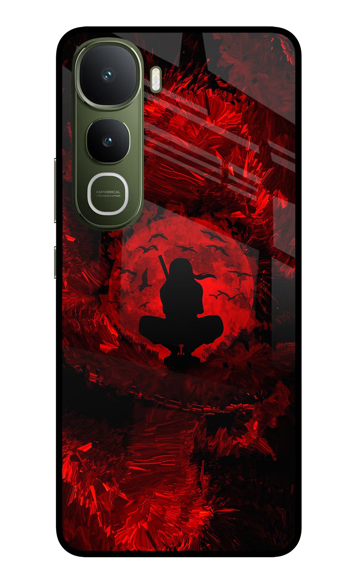 Itachi Uchiha Vivo Y400 5G Glass Case Back Cover by Casekaro