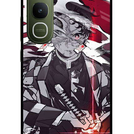 Demon Slayer Vivo Y400 5G Glass Case Back Cover by Casekaro