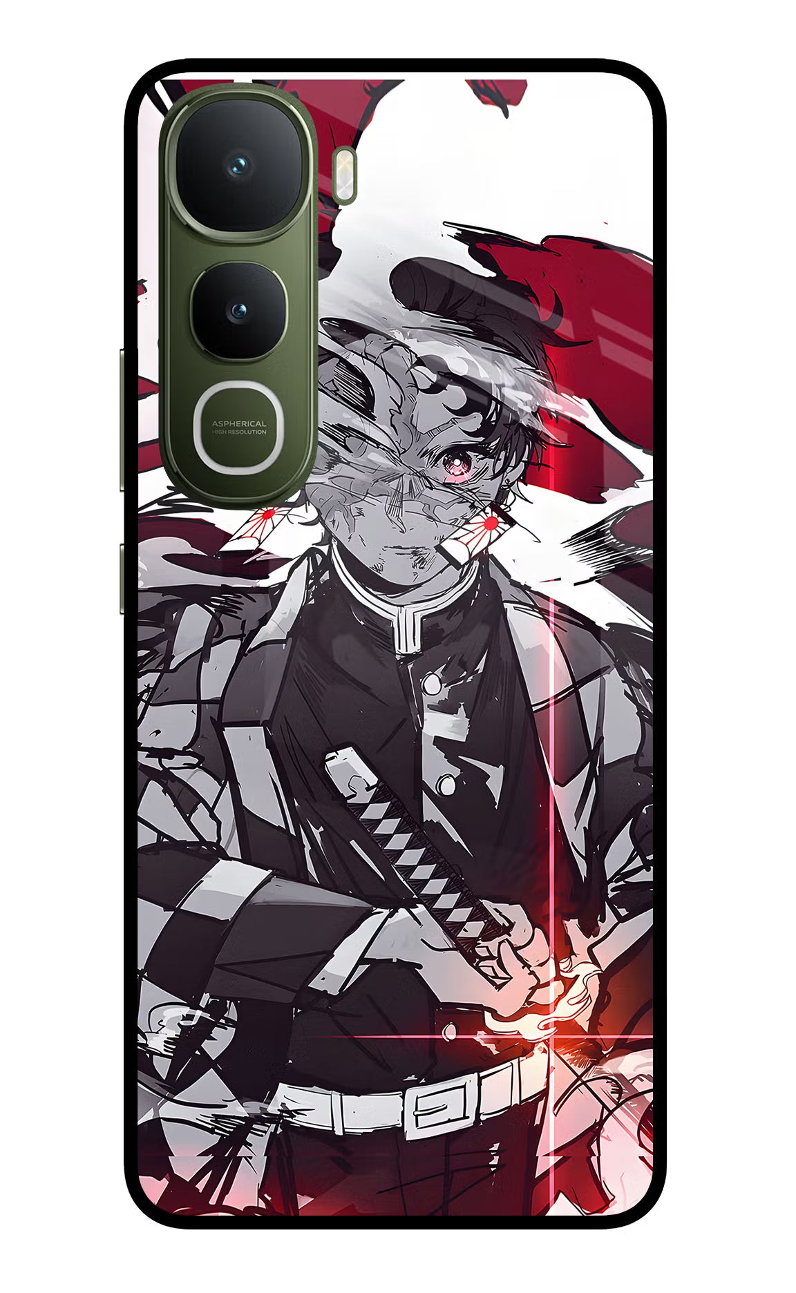 Demon Slayer Vivo Y400 5G Glass Case Back Cover by Casekaro