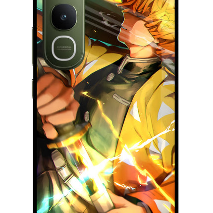 Demon Slayer Vivo Y400 5G Glass Case Back Cover by Casekaro