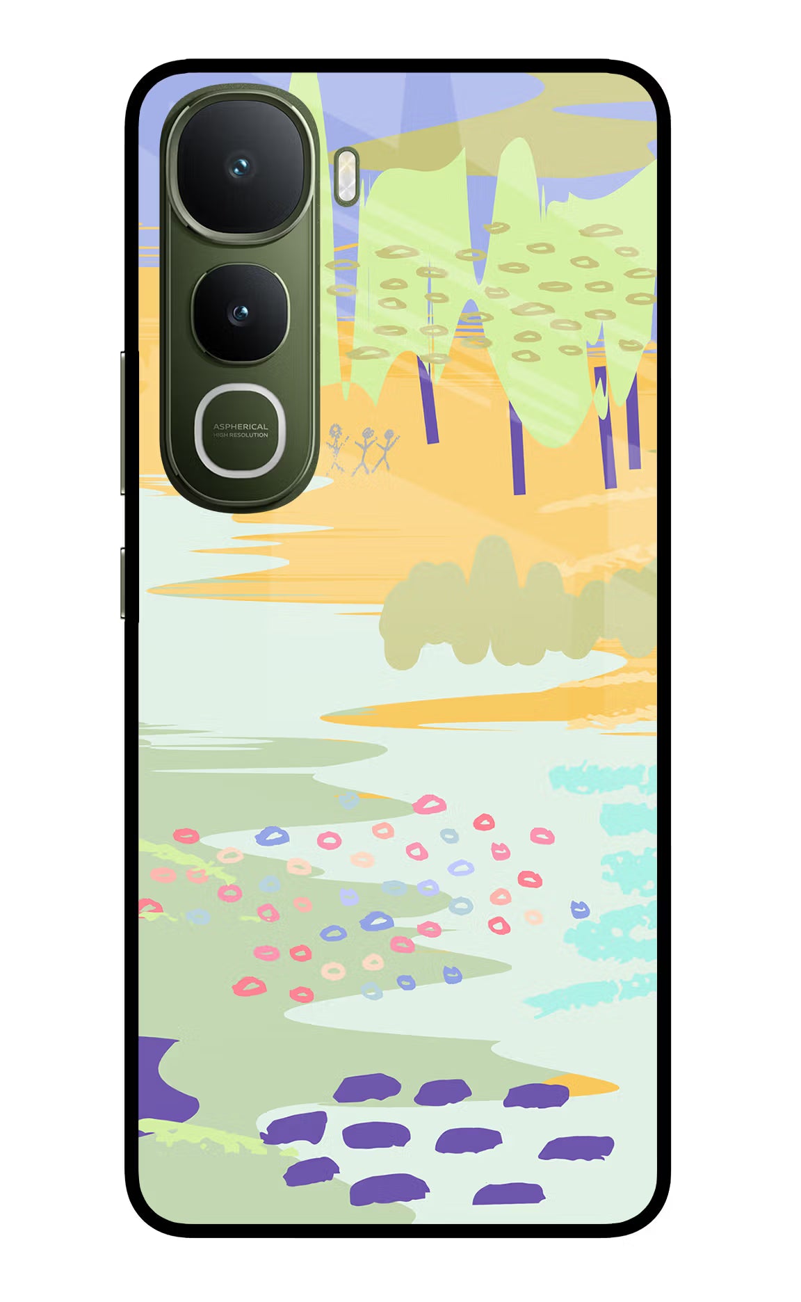 Scenery Vivo Y400 5G Glass Case Back Cover by Casekaro