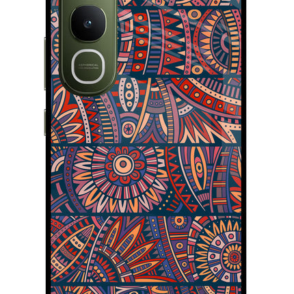 African Culture Design Vivo Y400 5G Glass Case Back Cover by Casekaro