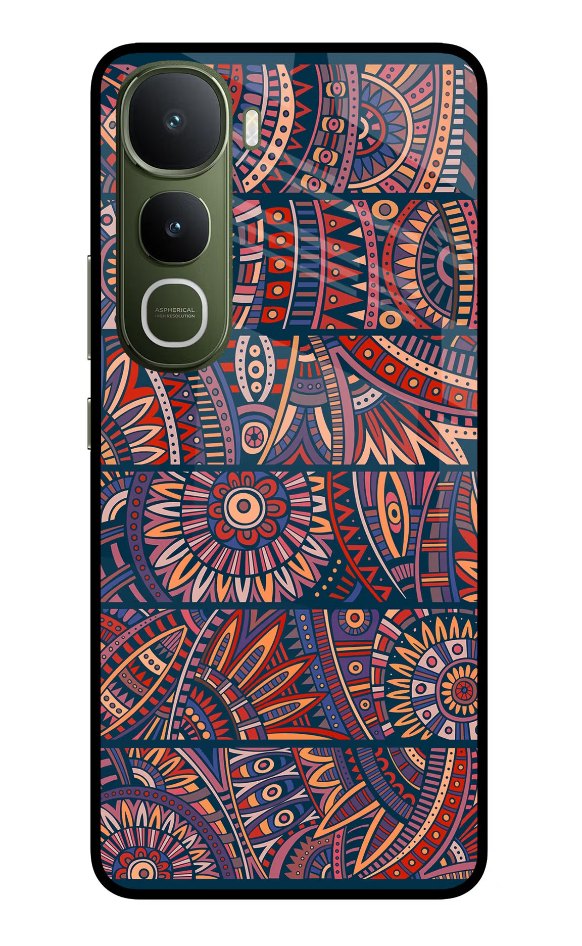 African Culture Design Vivo Y400 5G Glass Case Back Cover by Casekaro