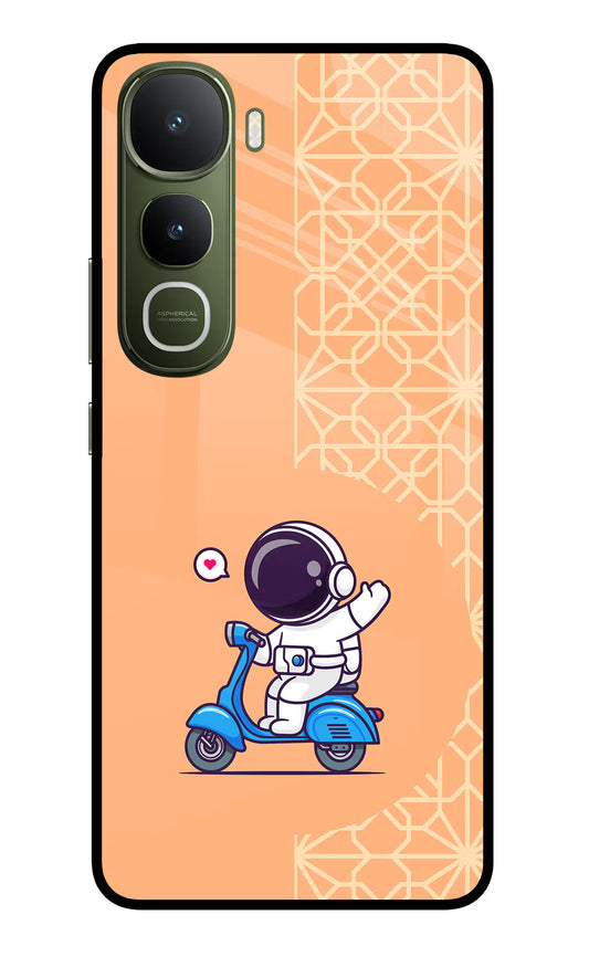 Cute Astronaut Riding Vivo Y400 5G Glass Case