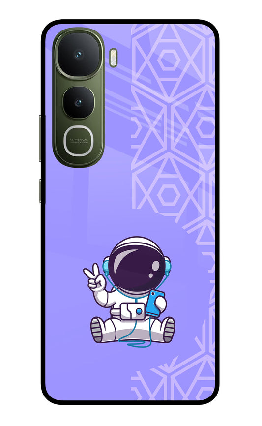 Cute Astronaut Chilling Vivo Y400 5G Glass Case