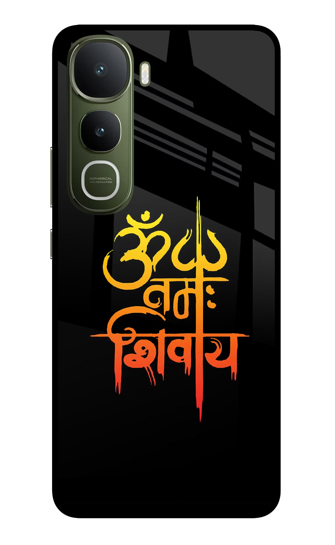 Om Namah Shivay Vivo Y400 5G Glass Case Back Cover by Casekaro