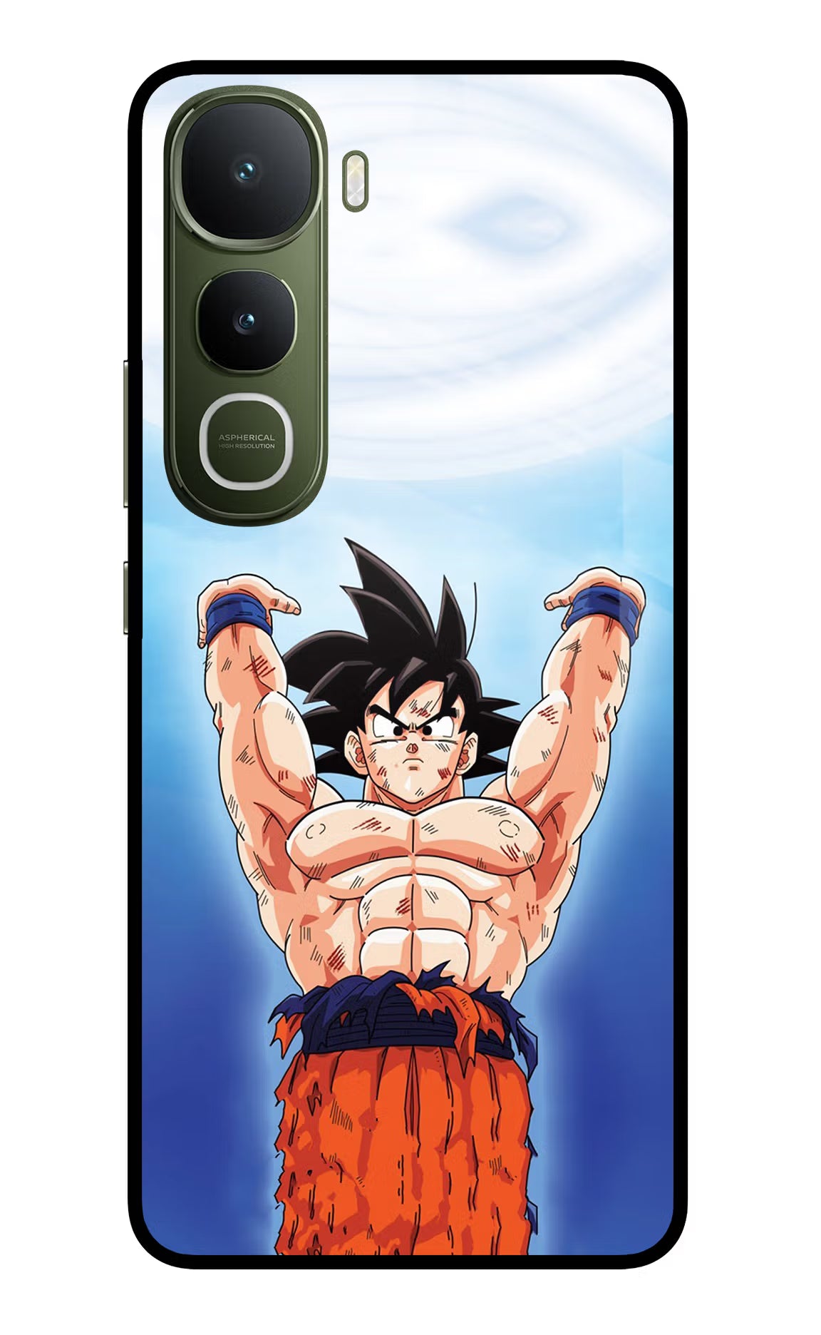Goku Power Vivo Y400 5G Glass Case Back Cover by Casekaro