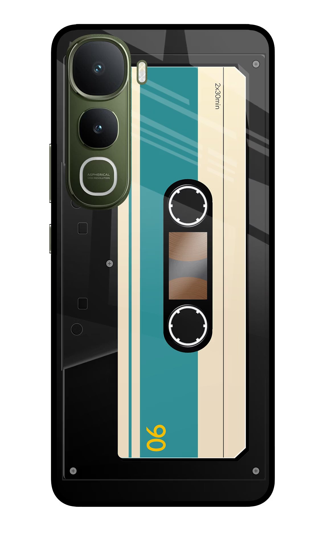 Cassette Vivo Y400 5G Glass Case Back Cover by Casekaro