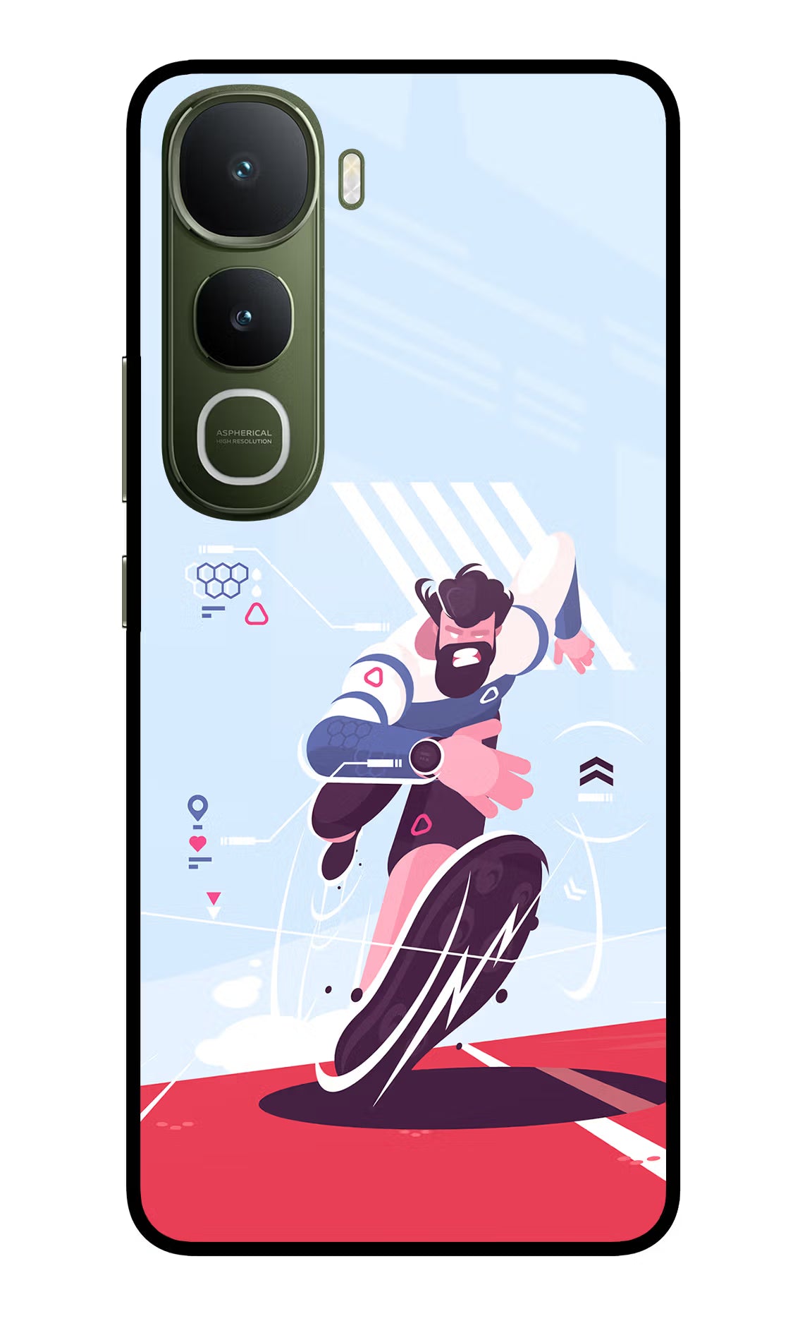 Run Pro Vivo Y400 5G Glass Case Back Cover by Casekaro