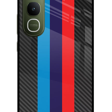BMW Stripes Pattern Vivo Y400 5G Glass Case