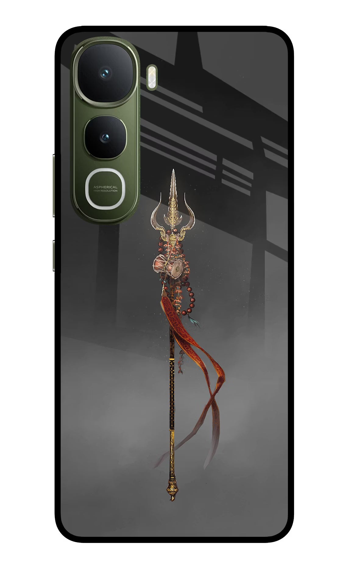Shiv Trishul Vivo Y400 5G Glass Case Back Cover by Casekaro