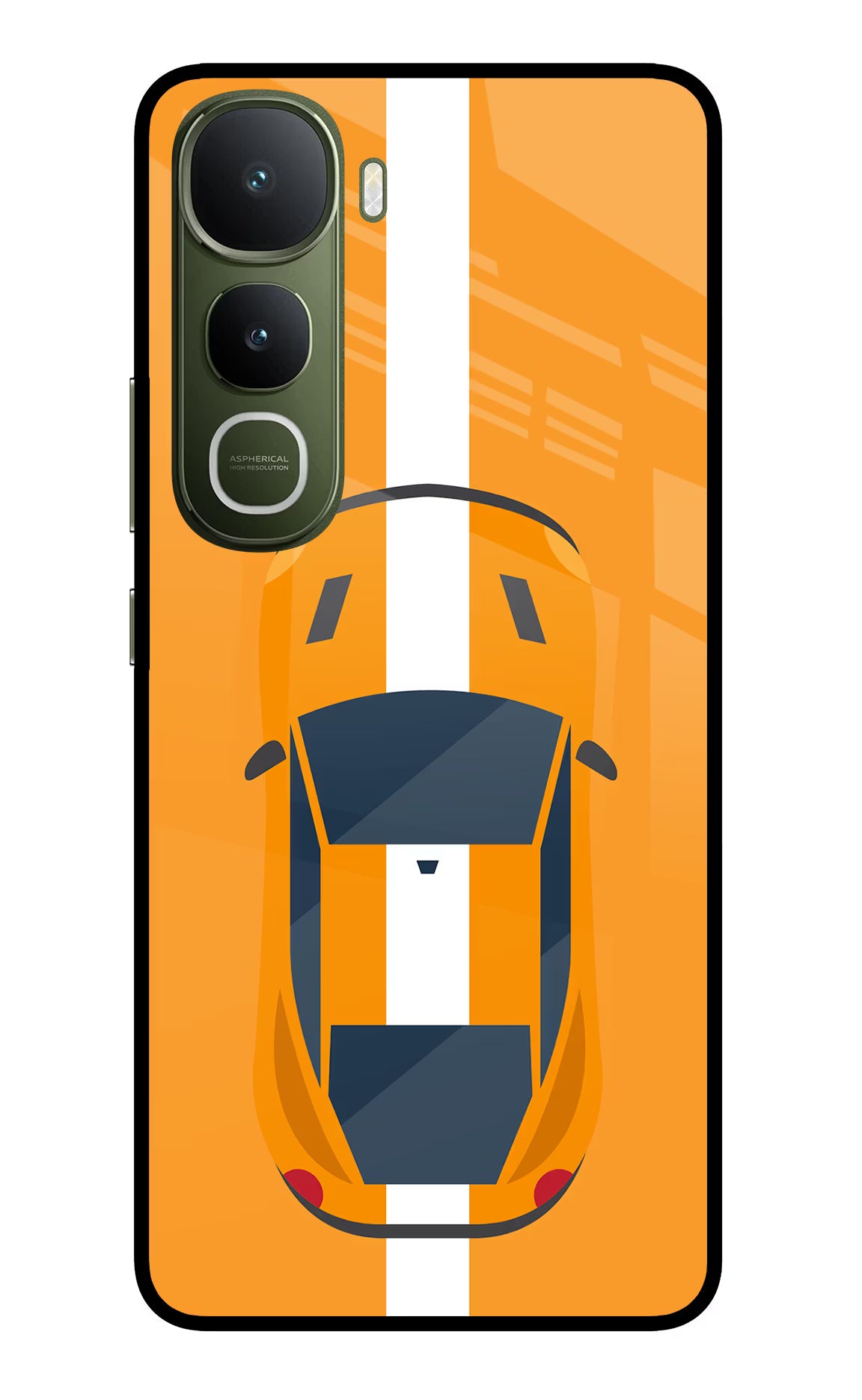 Highway Pursuit Vivo Y400 5G Glass Case Back Cover by Casekaro
