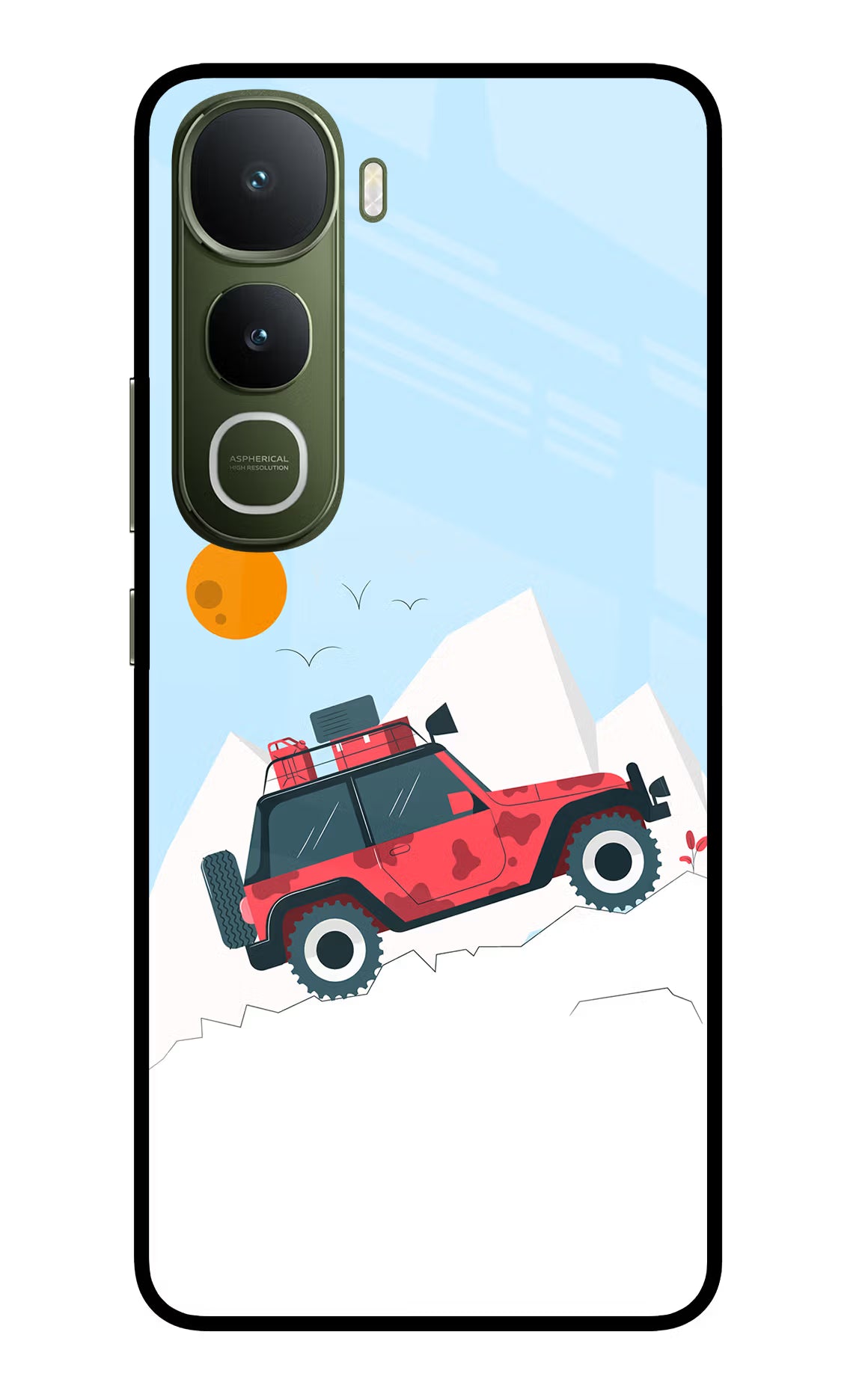 Mountain Trail Beast Vivo Y400 5G Glass Case Back Cover by Casekaro