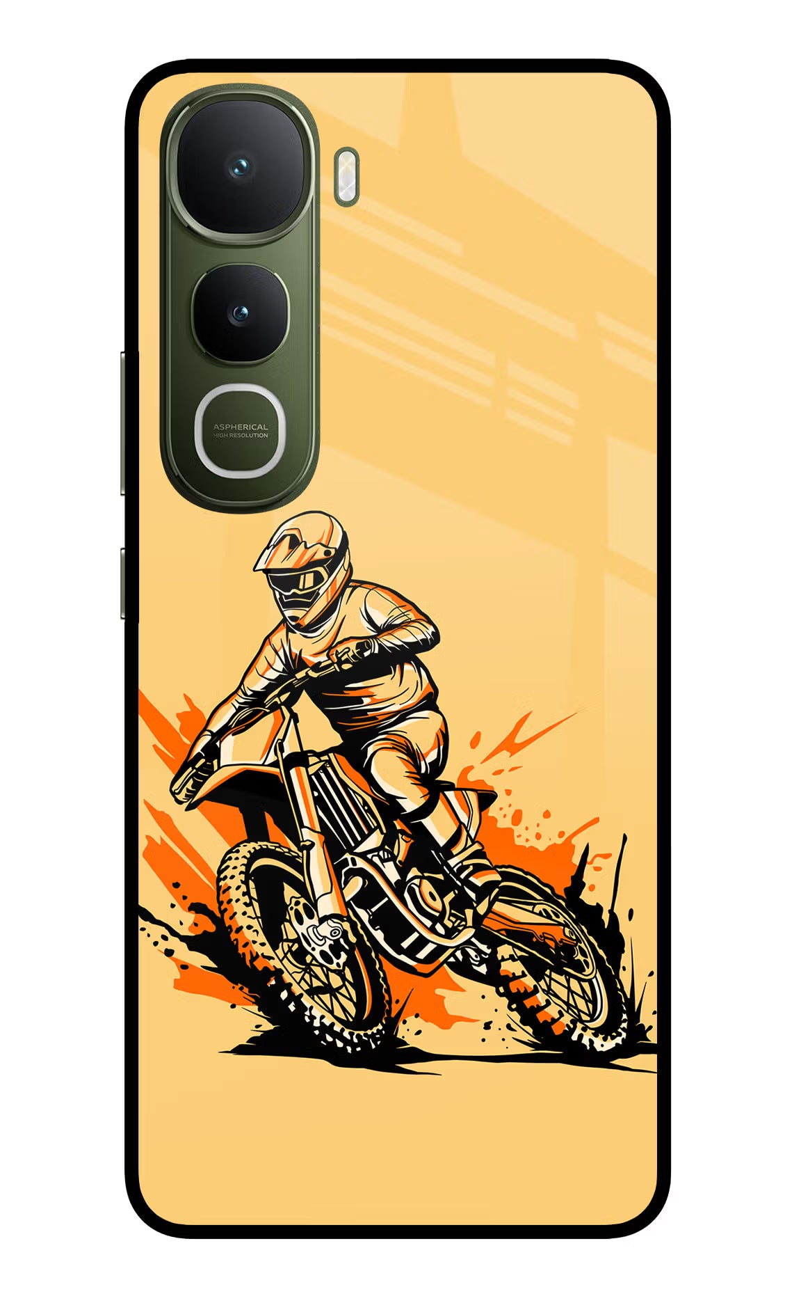 Off-Road Fury Vivo Y400 5G Glass Case Back Cover by Casekaro