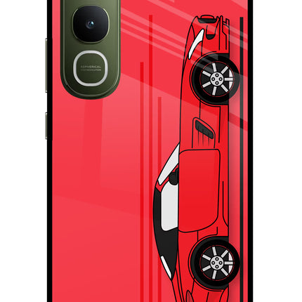 Red Velocity Vivo Y400 5G Glass Case