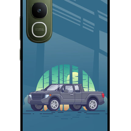 Retro Garage Vibe Vivo Y400 5G Glass Case