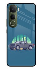 Retro Garage Vibe Vivo Y400 5G Glass Case
