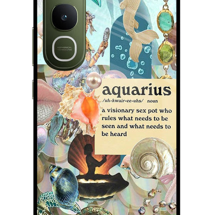 Aquarius Zodiac Vivo Y400 5G Glass Case