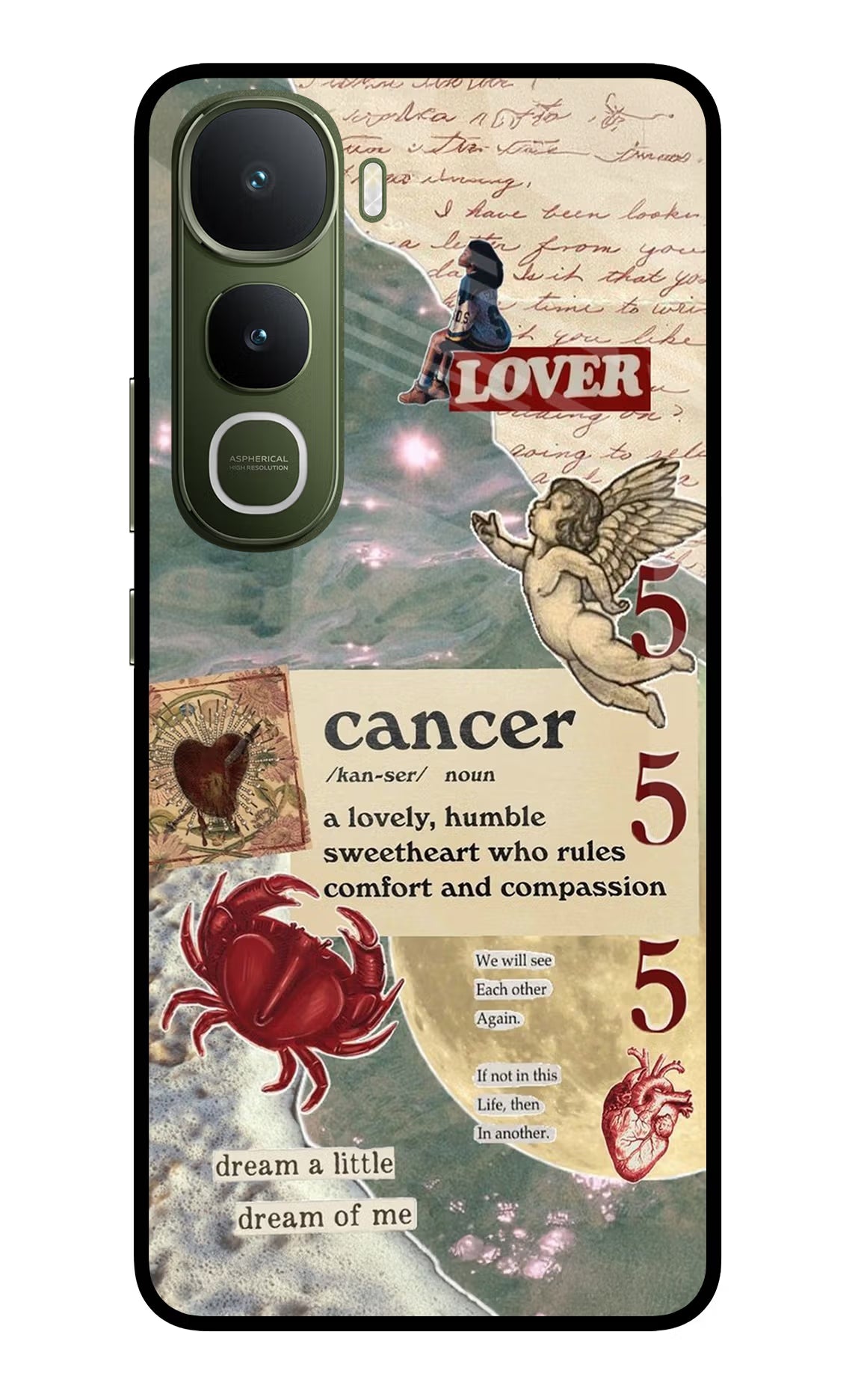Cancer Zodiac Vivo Y400 5G Glass Case Back Cover by Casekaro