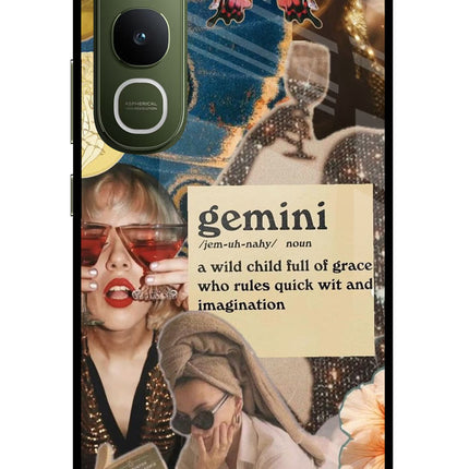 Gemini Zodiac Vivo Y400 5G Glass Case