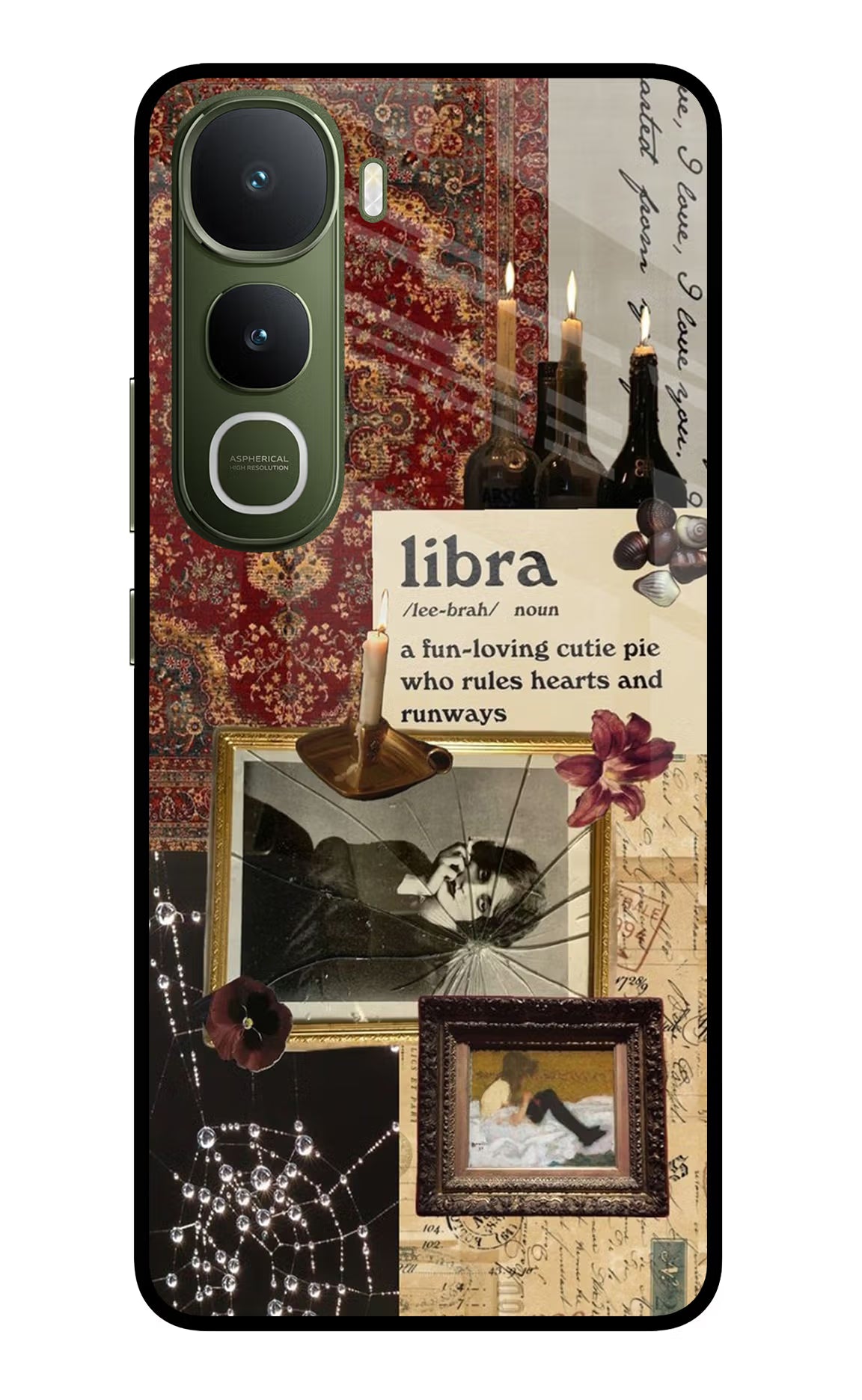 Libra Zodiac Vivo Y400 5G Glass Case Back Cover by Casekaro