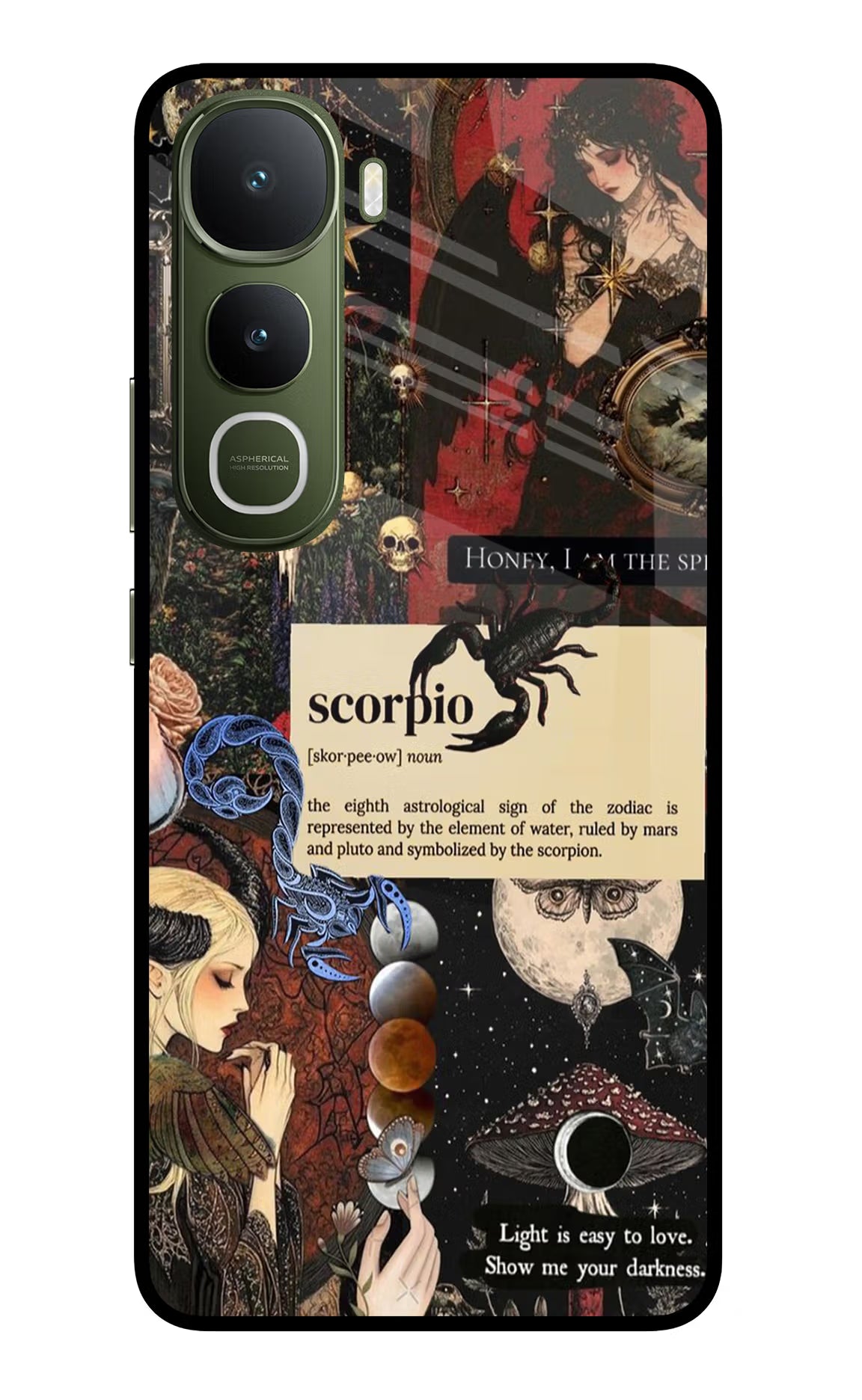 Scorpio Zodiac Vivo Y400 5G Glass Case Back Cover by Casekaro