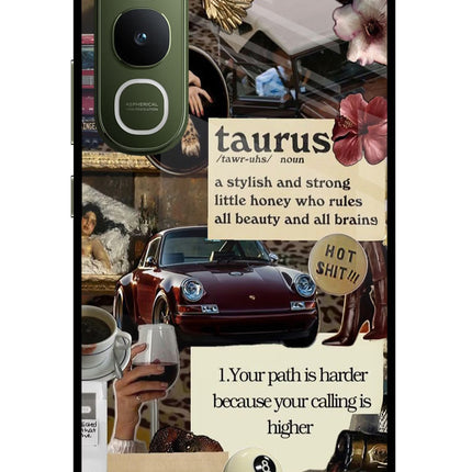 Taurus Zodiac Vivo Y400 5G Glass Case