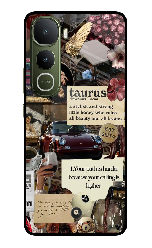 Taurus Zodiac Vivo Y400 5G Glass Case
