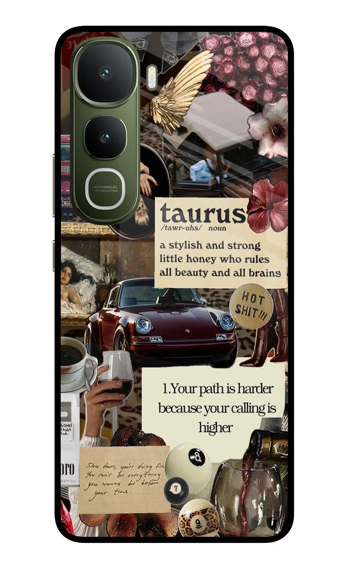 Taurus Zodiac Vivo Y400 5G Glass Case Back Cover by Casekaro