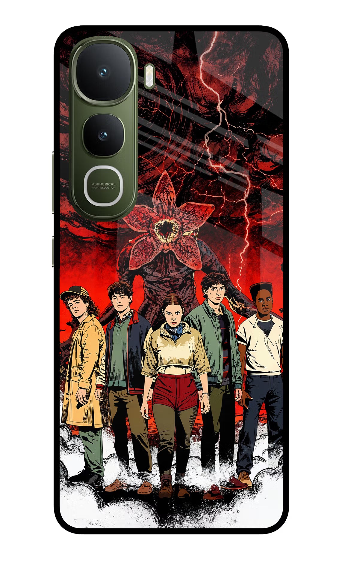 Ordinary Things Characters Vivo Y400 5G Glass Case Back Cover by Casekaro