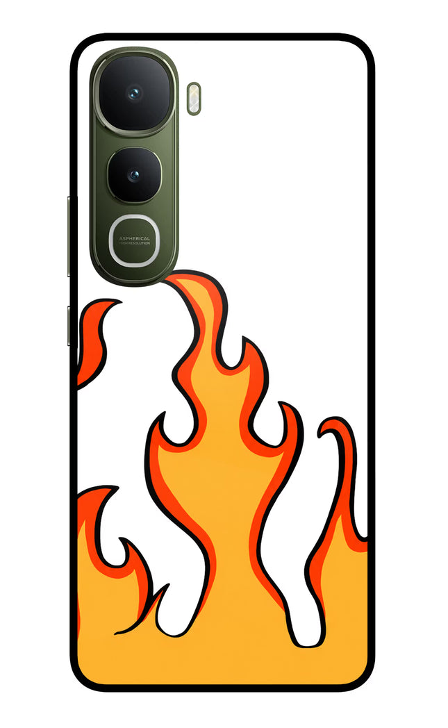 Fired Up – White Vivo Y400 5G Glass Case