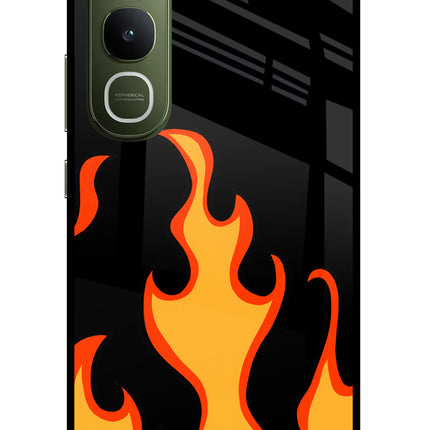 Fired Up – Black Vivo Y400 5G Glass Case