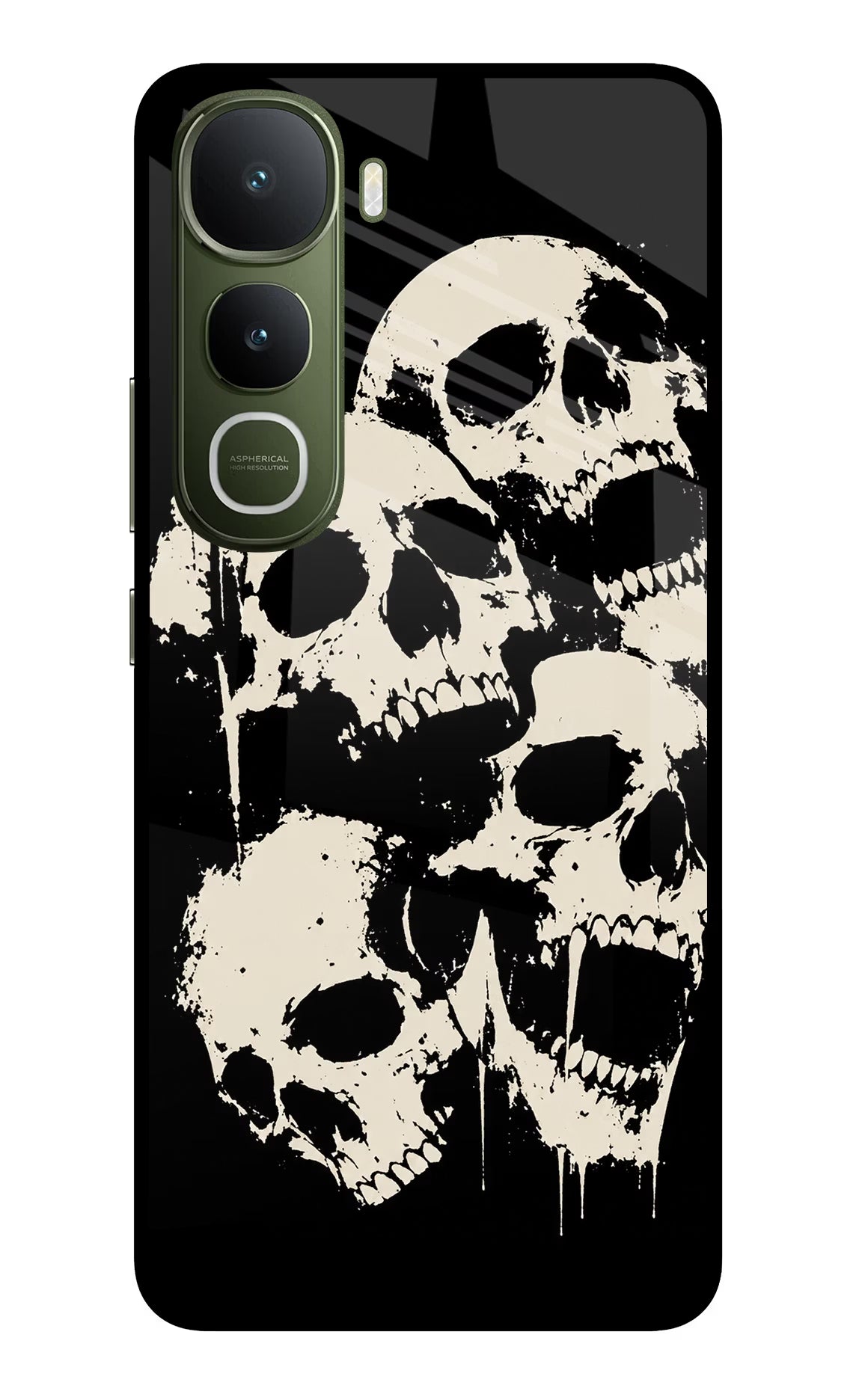 Dead Stack Vivo Y400 5G Glass Case Back Cover by Casekaro
