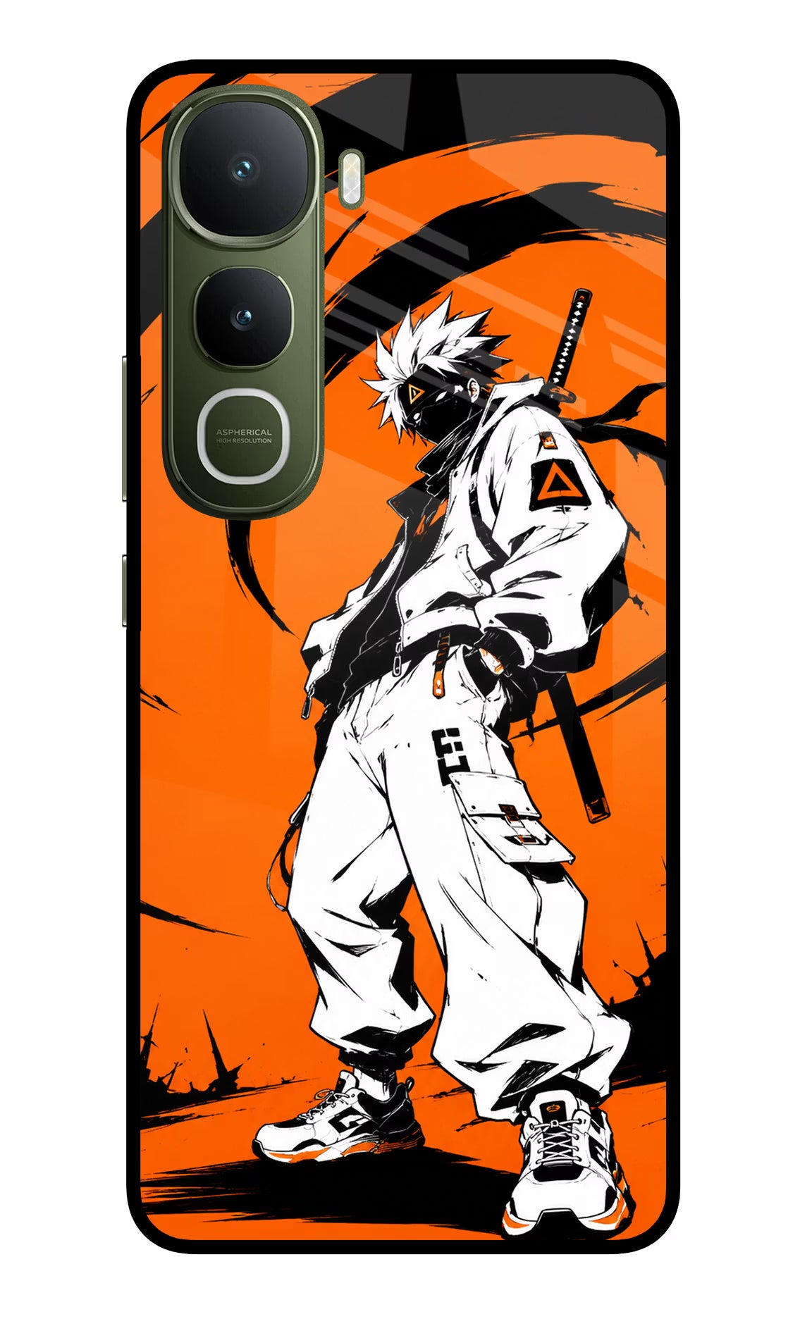 Street Samurai  Vivo Y400 5G Glass Case Back Cover by Casekaro