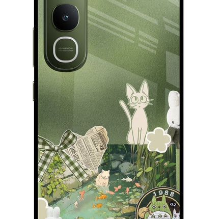 Aesthetic anime Vivo Y400 5G Glass Case