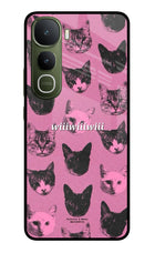 Pink Cats Vivo Y400 5G Glass Case