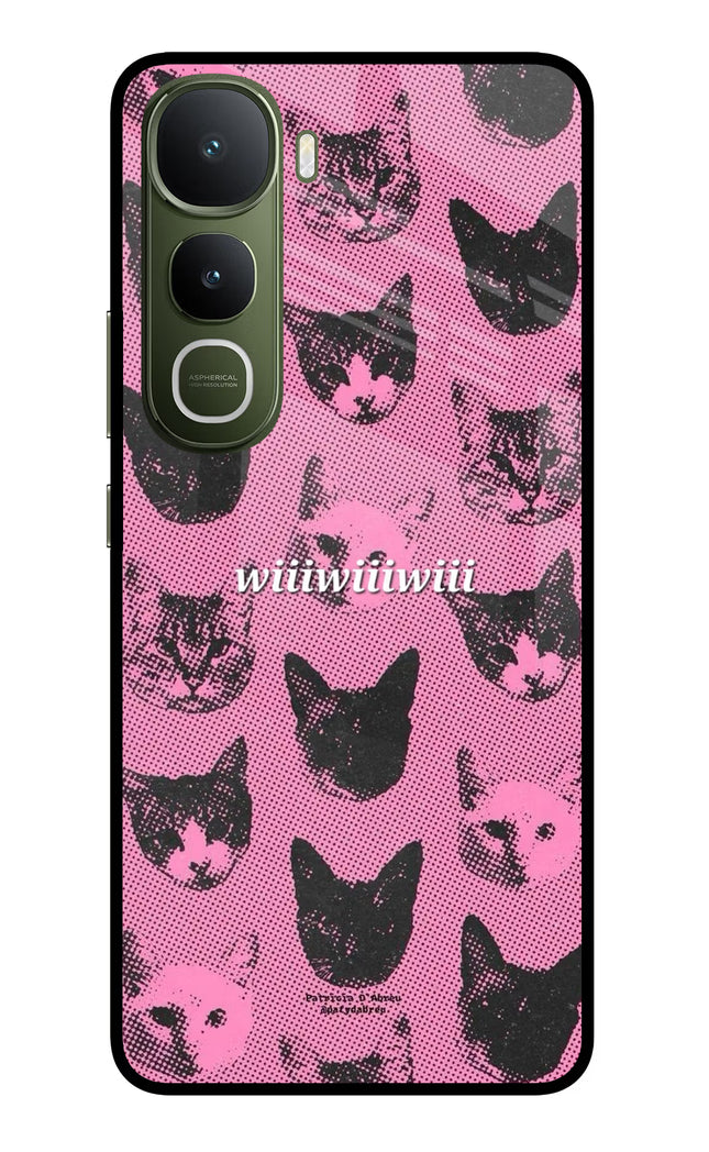 Pink Cats Vivo Y400 5G Glass Case