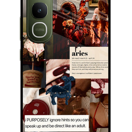 Zodiac Aries Vivo Y400 5G Glass Case