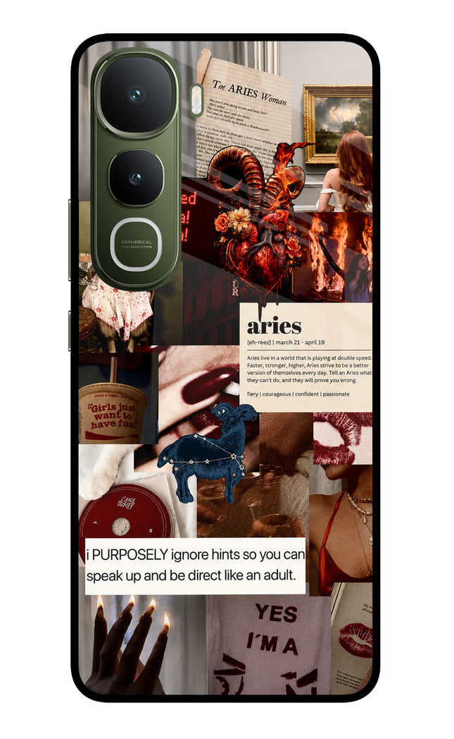 Zodiac Aries Vivo Y400 5G Glass Case