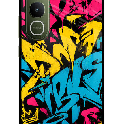 Graffiti Vibe Vivo Y400 5G Glass Case