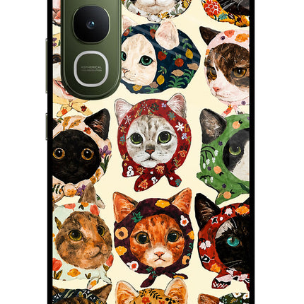 Cool Cat Vivo Y400 5G Glass Case